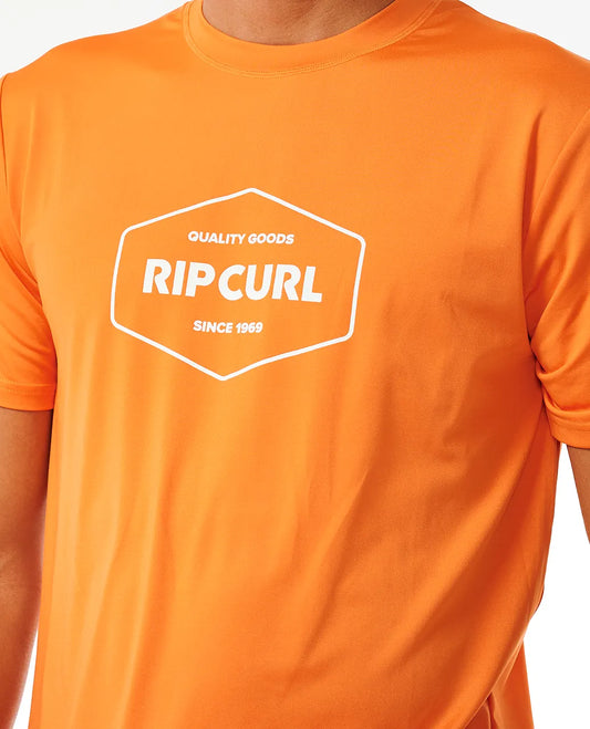 T-Shirt anti-UV Ripcurl - Stapler UPF Mandarin RED