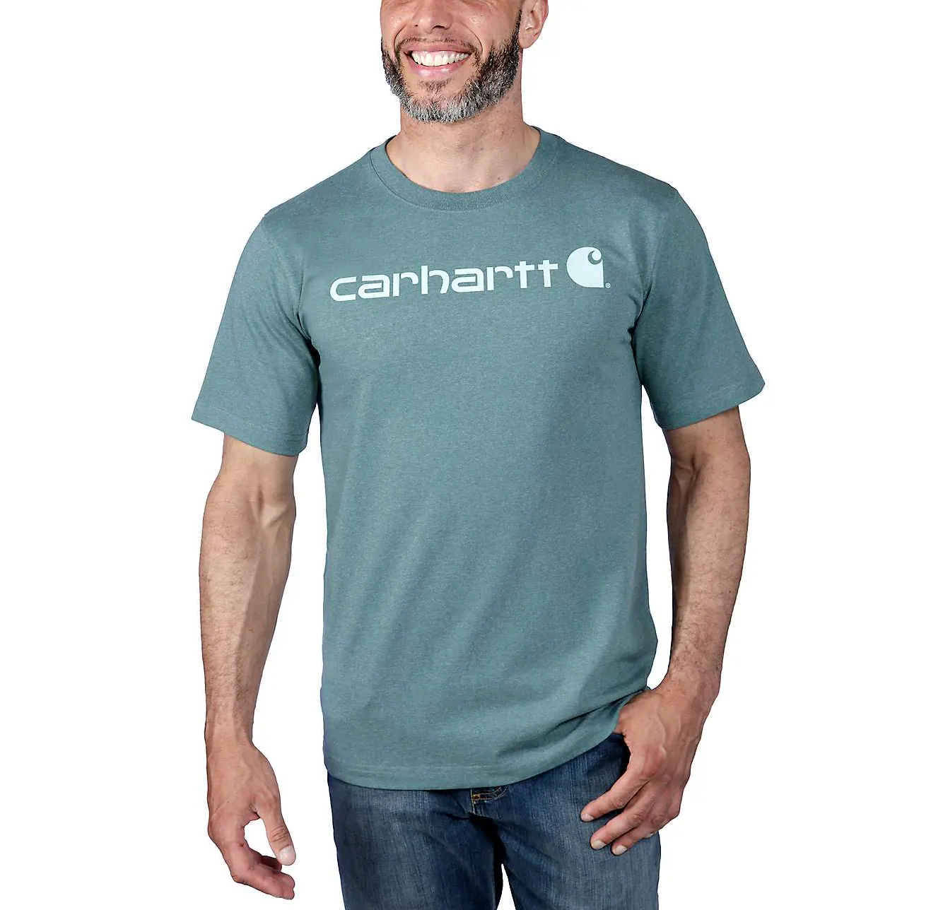 T-Shirt CARHARTT - RELAXED FIT HEAVYWEIGHT - BLU